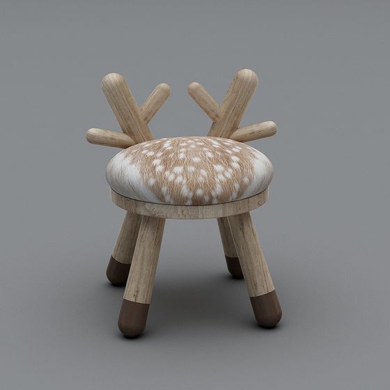 Charming Fawn Chair 3D model