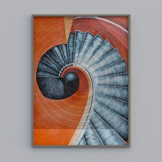 Low Poly Spiral Staircase 3D model