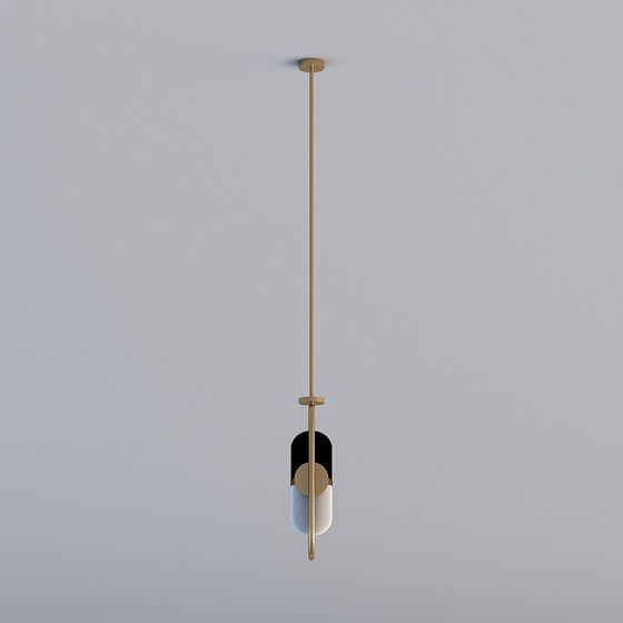 Elegant Modern Minimalist Chandelier 3D model
