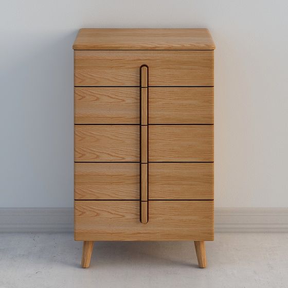 Elegant Wooden Storage Cabinet 3D model