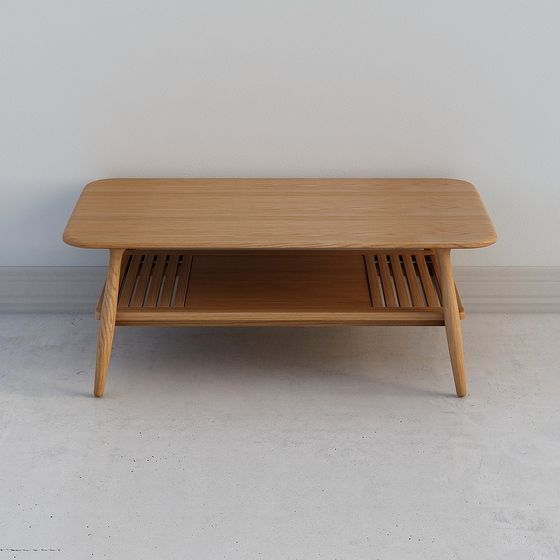 Nordic Style Wooden Coffee Table 3D model