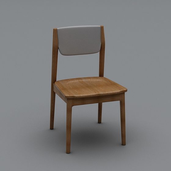 Stylish Low-Poly Wooden Chair 3D model
