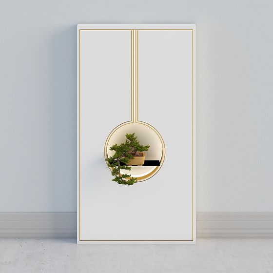 Hanging Green Plant Mirror 3D model