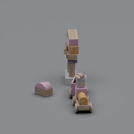 Whimsical Childhood Blocks 3D model for Creative Spaces