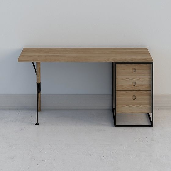 Industrial Style Desk 3D model for Modern Spaces