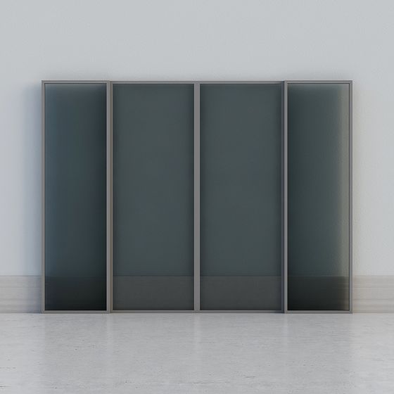 Modern Minimalist Sliding Door 3D model
