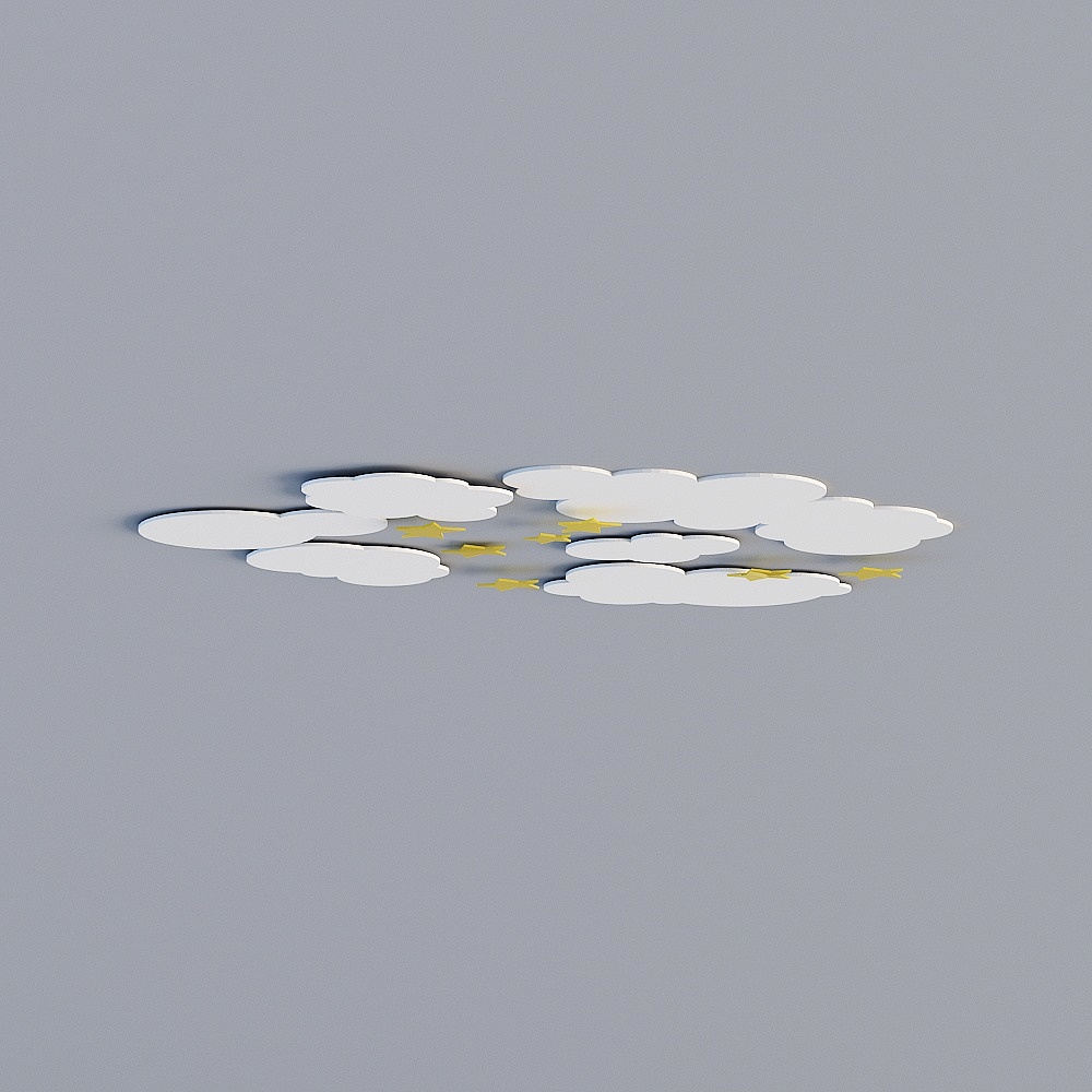 Cloudy Starry Sky 3D model