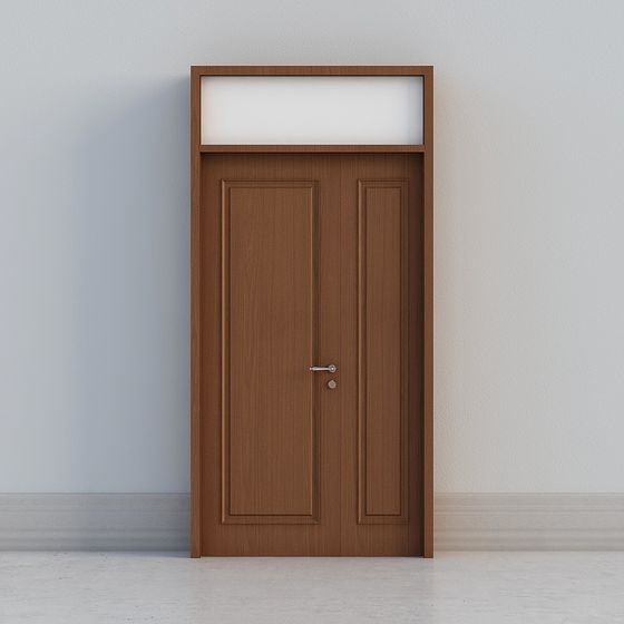 古典的な茶色の高い両開きドア