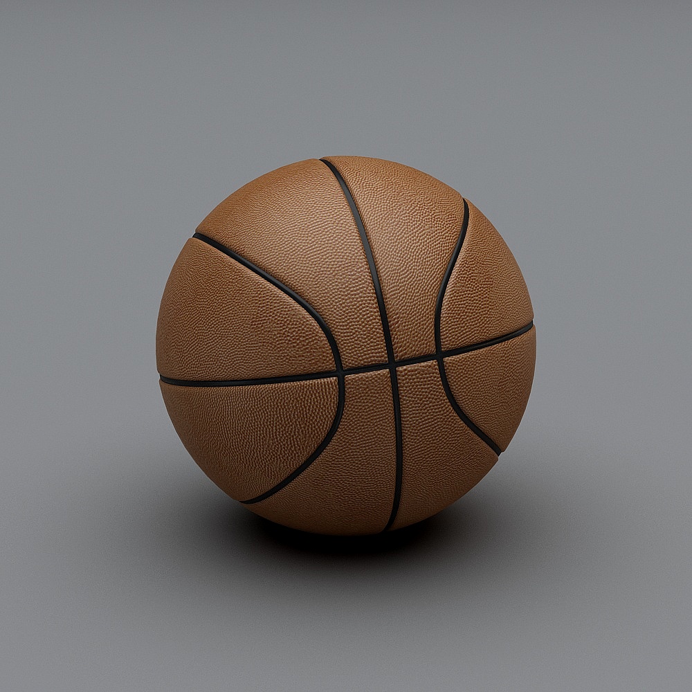 Realistic Low-Poly Basketball 3D model