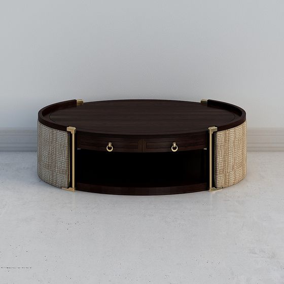 Elegant Round Coffee Table 3D model
