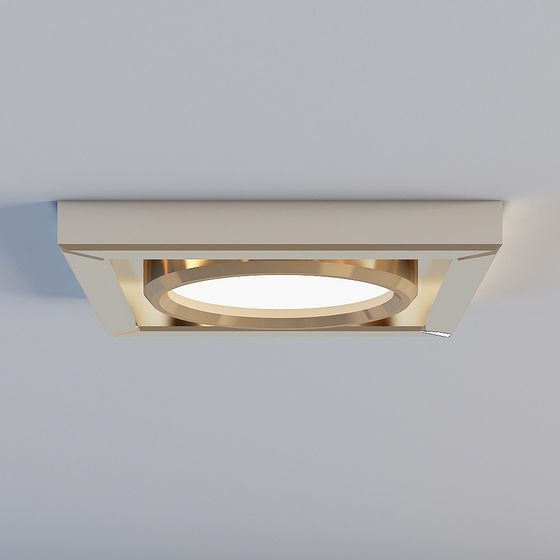 Sleek Ceiling Light Fixture 3D model