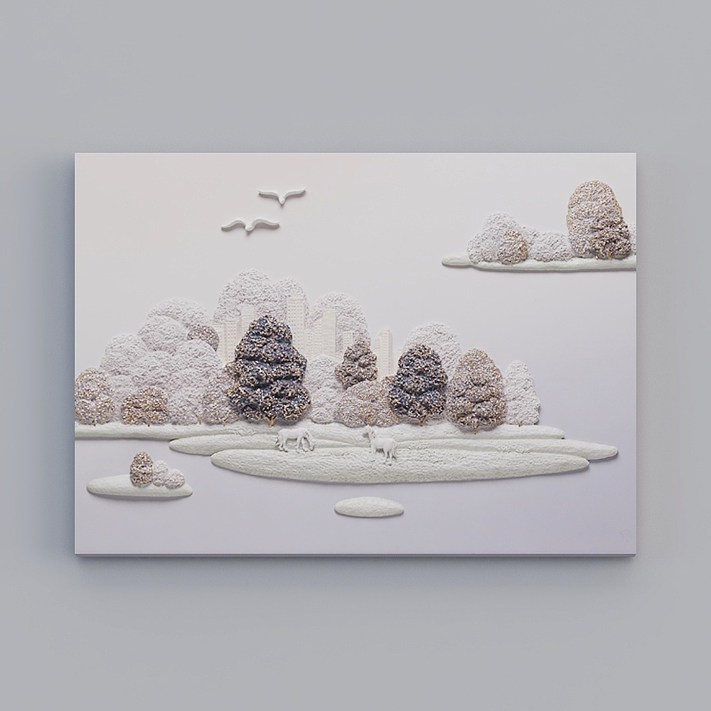 Spring breezes are a long time to paint in the restaurant