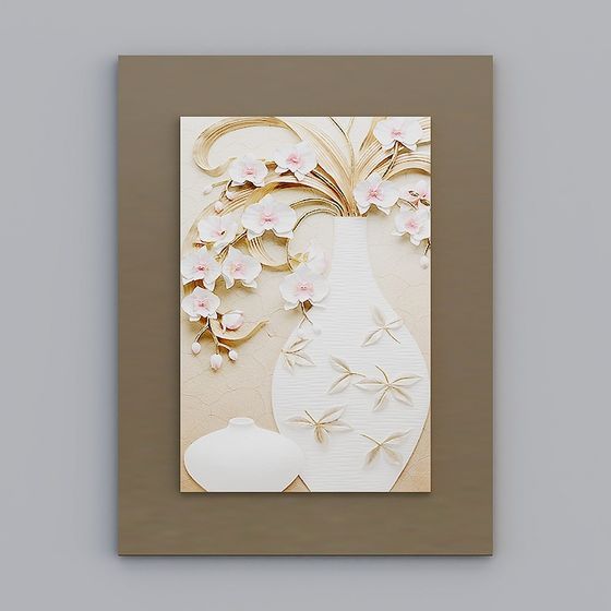 Chic Low-Polygon Flower Vase 3D model for Creative Projects