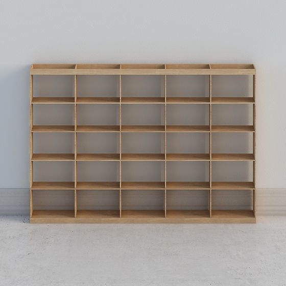 Modern Low-Poly Bookshelf 3D model