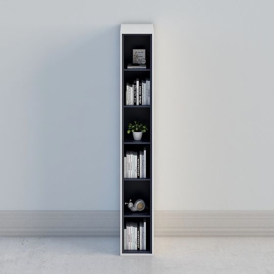 Stylish Modern Bookshelf 3D model
