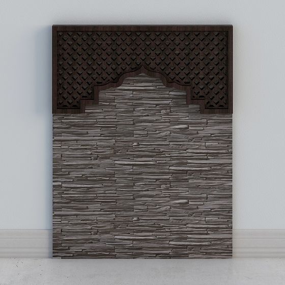 Stone Wall Art Screen 3D model