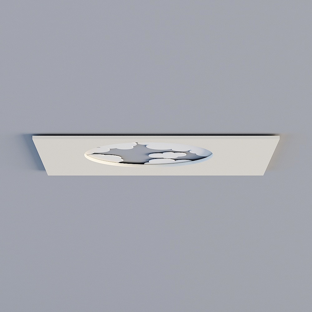 Stylish Ceiling Light 3D model for Modern Interiors