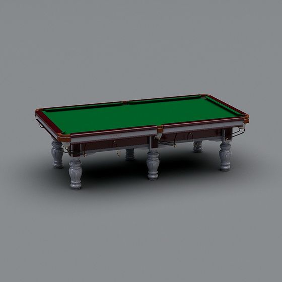 Retro Modern 3D Pool Table Model
