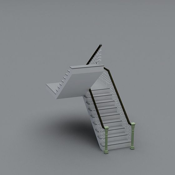 Elegant Modern Staircase 3D model