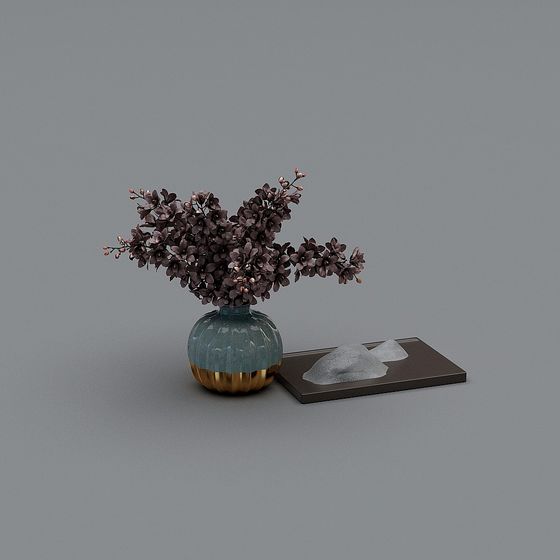 Elegant Flower Vase 3D model