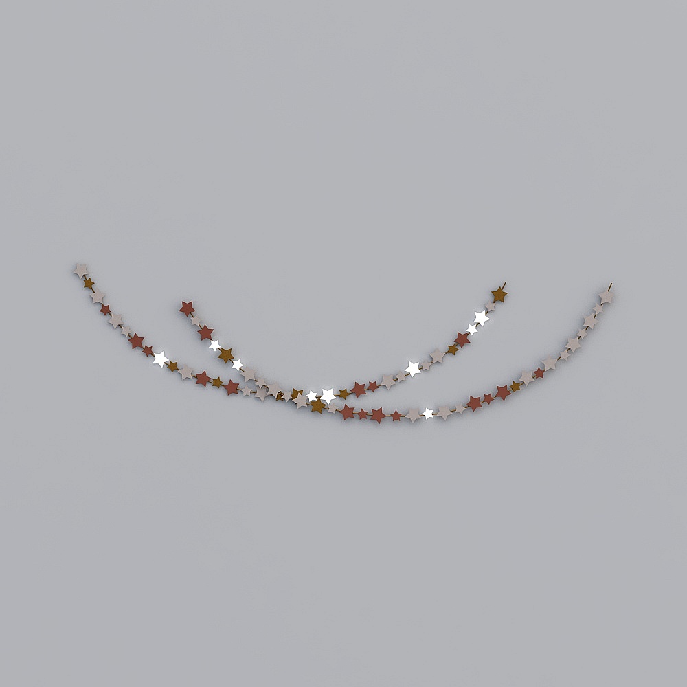 Star Garland 3D model - Festive Decoration