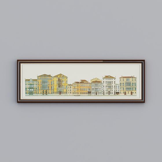 Urban Skyline Low-Poly 3D Model