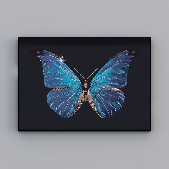 Dreamy Blue Butterfly 3D Model