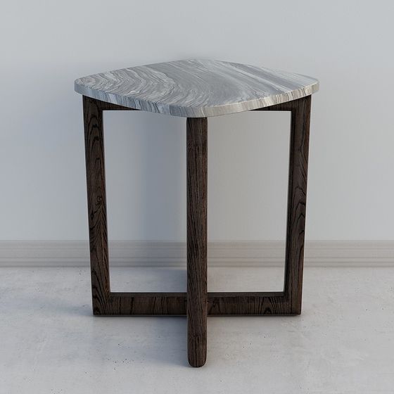 Low Poly Corner Table 3D model