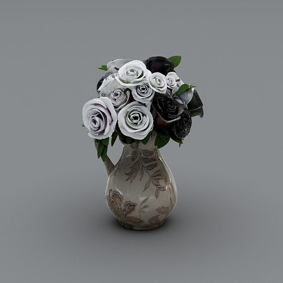 Américain - Salon américain - Vase de fleurs colorées 2191119