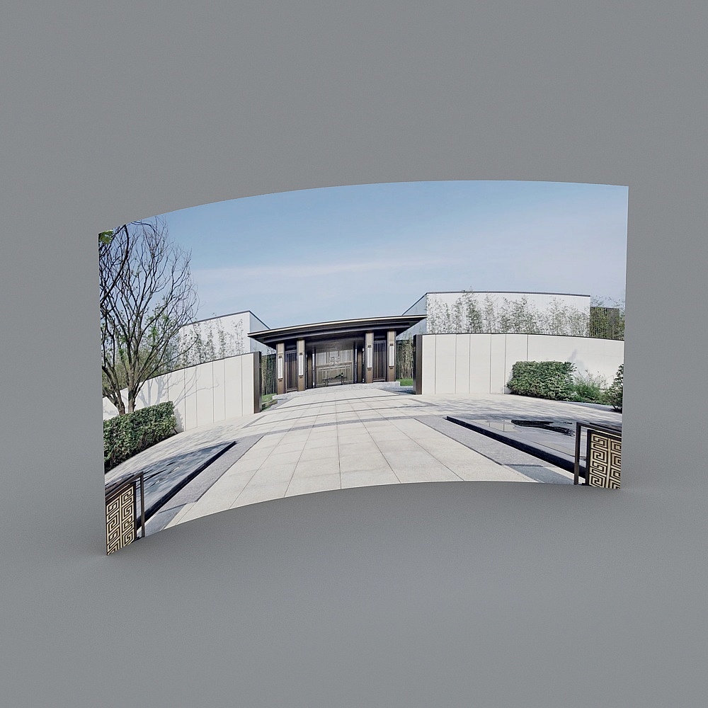 Low-Polygon Modern Architecture 3D model
