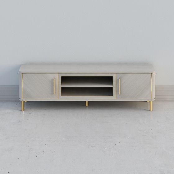 Stylish TV Stand 3D model for Modern Interiors