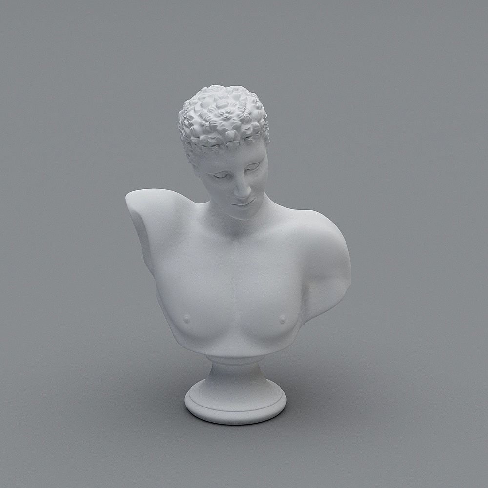 Classical Goddess Bust 3D model