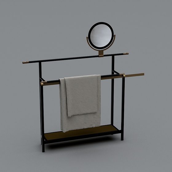 Elegant Modern Bathroom Rack 3D model