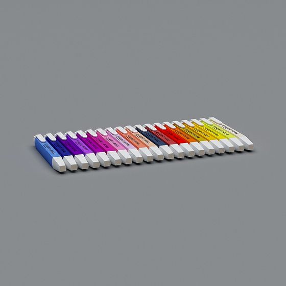 Colorful Pencil Set 3D Model