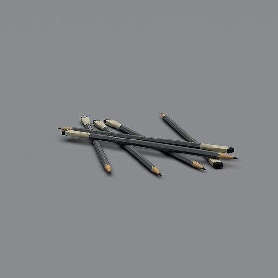 Pencil Stack 3D model