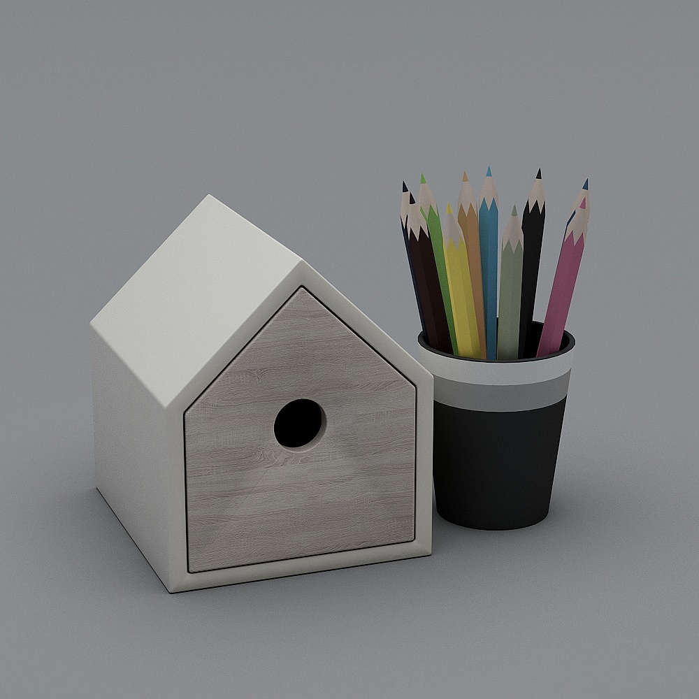 Creative Stationery Set 3D model