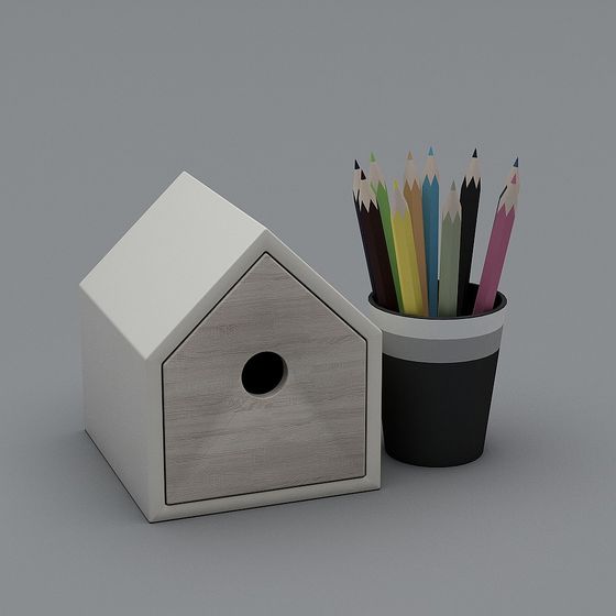 Creative Stationery Set 3D model