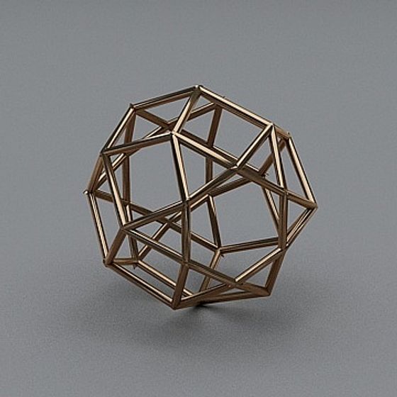 Metal Geometric Sphere 3D Model