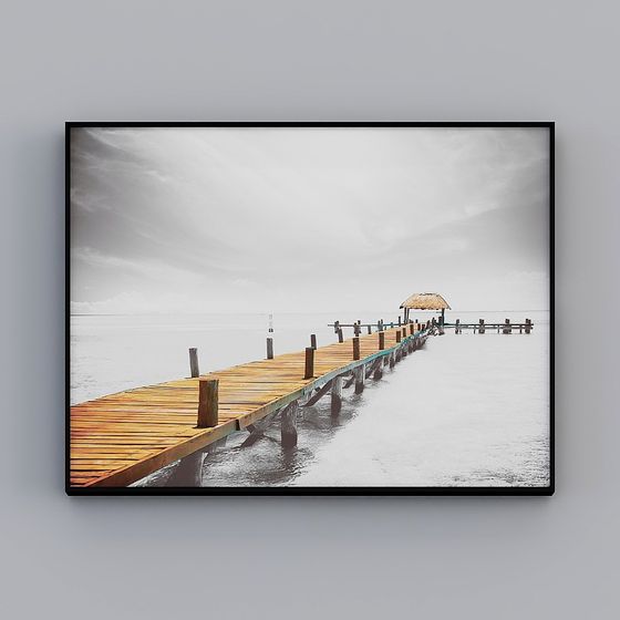 Tropical Dock 3D model for Creative Projects