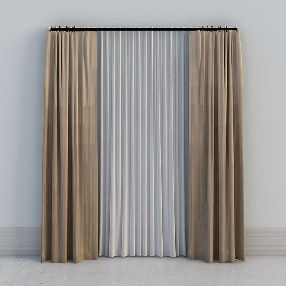 Low Poly Elegant Curtain 3D model