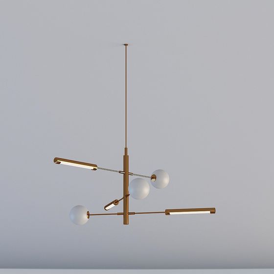 Elegant Modern Chandelier 3D model