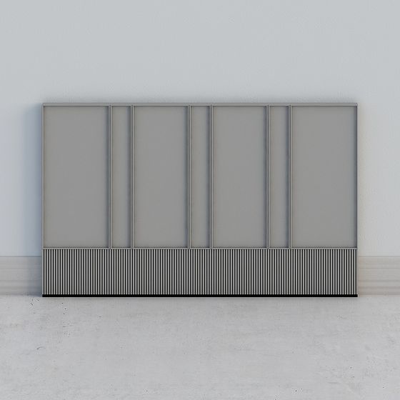Minimalist Wall Panel 3D Model for Urban Spaces