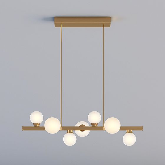 Stylish Low-Polygon Chandelier 3D model for Modern Interiors