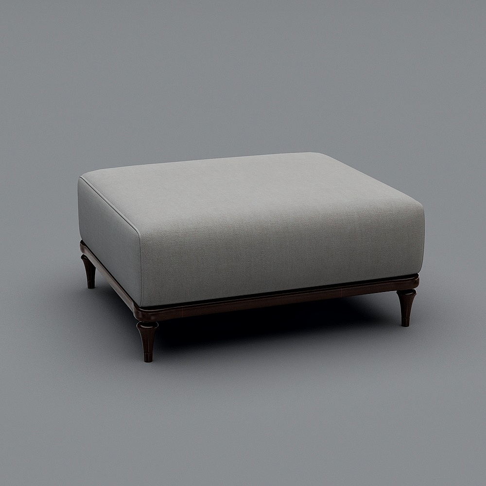 Comfortable Ottoman 3D model for Modern Interiors
