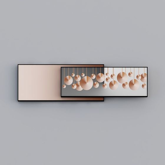 Suspended Art Mirror 3D model