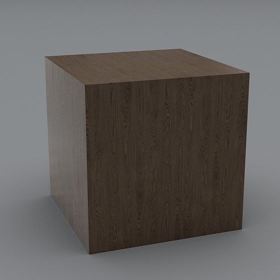 Wood Grain Cube 3D model