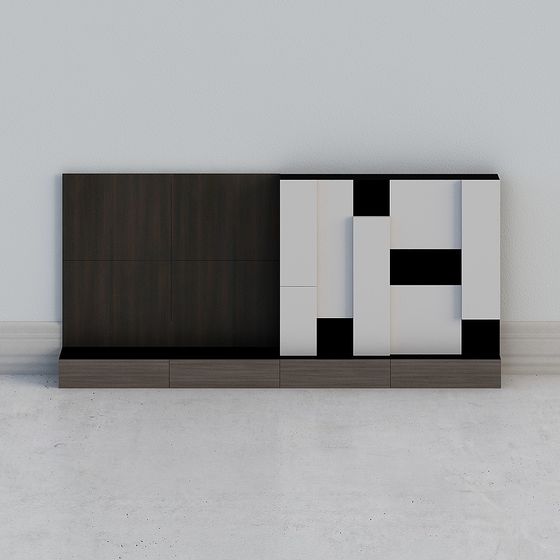 Stylish Abstract Geometric Cabinet 3D model