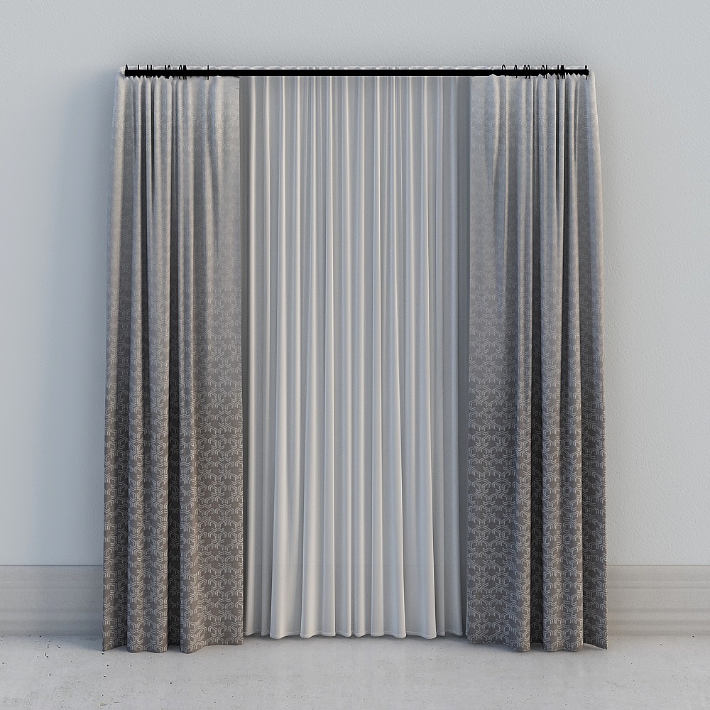 One room - modern light luxury pastoral ash gradient high-print 