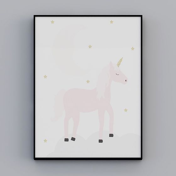 Charming Low-Poly Unicorn 3D model