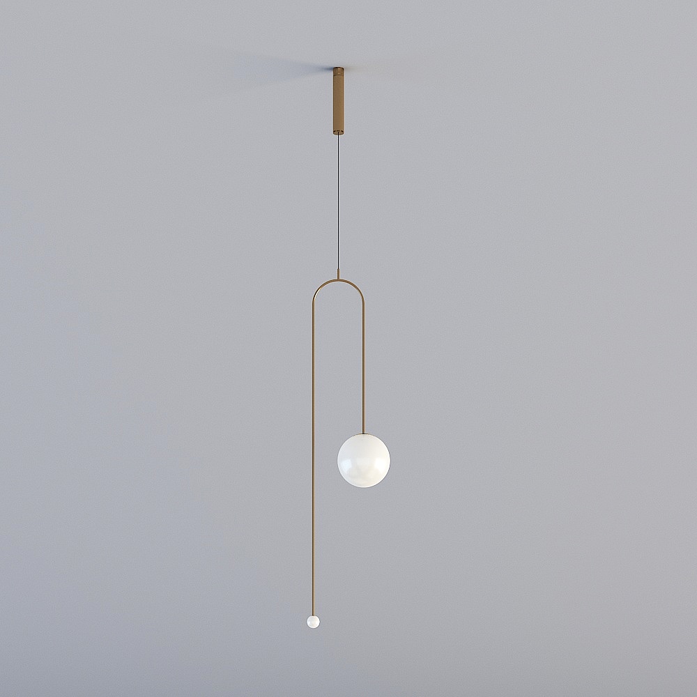 3D lights are all FP-Nordic postmodern minimalist restaurant bedroom study creative chandelier - D1237 large gold